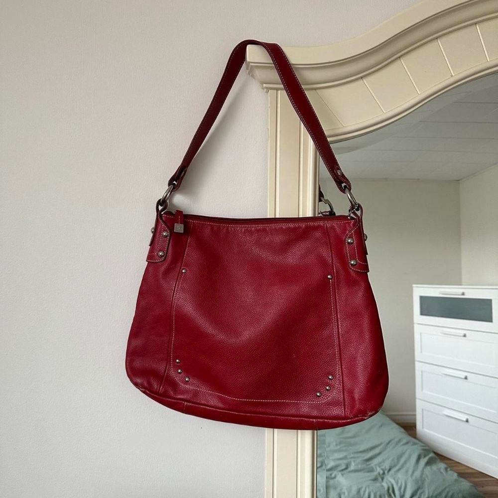 Vintage 90s Designer Soprano 100% Genuine Leather Shoulder Bag